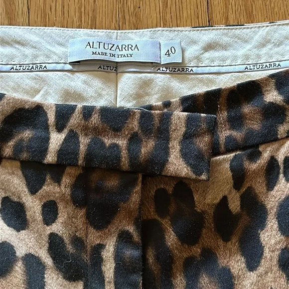 Altuzarra IT 40 US 4 cheetah pants slight flare inseam 32” great pre owned cond - Picture 4 of 10